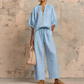 📢📢35% OFF !! ⏰Women's Solid Color 2-Piece Casual Tracksuit Set