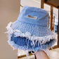📢📢40% OFF !! ⏰Stylish Layered Fray Denim Sun Protection Hat