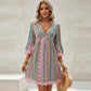 📢📢40% OFF !! ⏰Women's Bohemian Print V-Neck Mini Dress