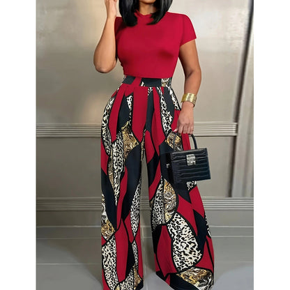 📢📢30% OFF !! ⏰Women's Top & Wide-Leg Pants 2-Piece Set