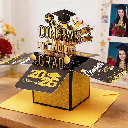 📢📢40% OFF !! ⏰3D Pop-Up Graduation Card for 2026