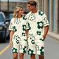 Unisex Floral Print T-Shirt and Shorts Set