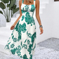 📢📢40% OFF !! ⏰Women's Floral Print Spaghetti Strap Dress🌿👗