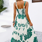📢📢40% OFF !! ⏰Women's Floral Print Spaghetti Strap Dress🌿👗