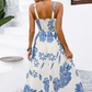 📢📢40% OFF !! ⏰Women's Floral Print Spaghetti Strap Dress🌿👗