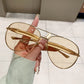📢📢40% OFF !! ⏰Vintage Aviator Sunglasses with Sculpted Temples