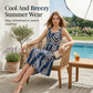 📢📢30% OFF !! ⏰ Women's Casual Printed Flowy Midi Dress – Lightweight, Relaxed Fit & Perfect for Beach, Brunch or Daily Wear ☀️