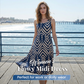 📢📢30% OFF !! ⏰ Women's Casual Printed Flowy Midi Dress – Lightweight, Relaxed Fit & Perfect for Beach, Brunch or Daily Wear ☀️