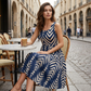 📢📢30% OFF !! ⏰ Women's Casual Printed Flowy Midi Dress – Lightweight, Relaxed Fit & Perfect for Beach, Brunch or Daily Wear ☀️