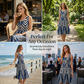 📢📢30% OFF !! ⏰ Women's Casual Printed Flowy Midi Dress – Lightweight, Relaxed Fit & Perfect for Beach, Brunch or Daily Wear ☀️