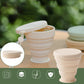 Silicone Collapsible Travel Cup with Lid & Lanyard