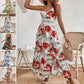 📢📢40% OFF !! ⏰Women’s Floral Print High Slit Spaghetti Strap Flowy Dress