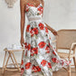📢📢40% OFF !! ⏰Women’s Floral Print High Slit Spaghetti Strap Flowy Dress