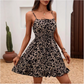 📢📢40% OFF !! ⏰ Tie-Front Smocked Dress – Spaghetti Straps, Ruffle Hem, Flattering Smocked Bodice 🌸