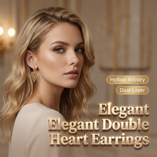 📢📢30% OFF !! ⏰Elegant Sparkling Heart Hoop Earrings