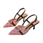 📢📢40% OFF !! ⏰Women's Pointed-Toe Slingback Heels with Metal Chain