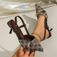 📢📢40% OFF !! ⏰Women's Pointed-Toe Slingback Heels with Metal Chain