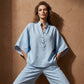 📢📢40% OFF !! ⏰Women's Stand-Up Collar Top & Wide-Leg Pants Set