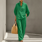📢📢40% OFF !! ⏰Women's Stand-Up Collar Top & Wide-Leg Pants Set