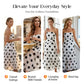 📢📢40% OFF !! ⏰2026 Newest Models-Elegant Strapless Polka Dot Tiered Dress