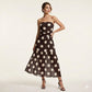 📢📢40% OFF !! ⏰2026 Newest Models-Elegant Strapless Polka Dot Tiered Dress