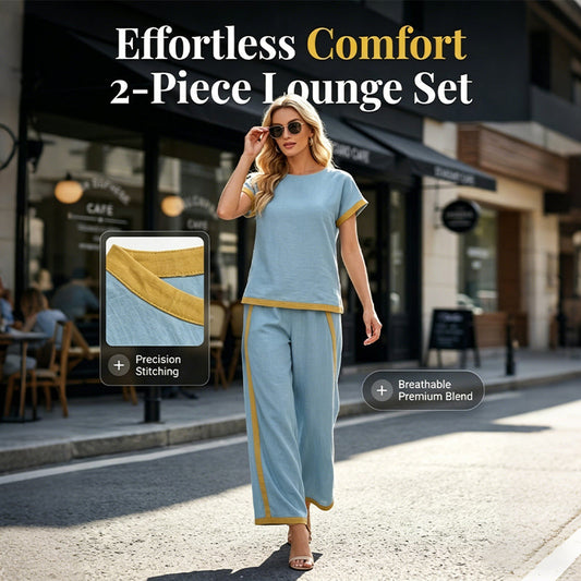 📢📢40% OFF !! ⏰Women's Casual 2-Piece Set with Contrast Trim