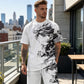 📢📢30% OFF !! ⏰Men's Graphic Print T-Shirt & Shorts Set