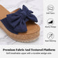 Women's Leopard Print Bow Platform Sandals