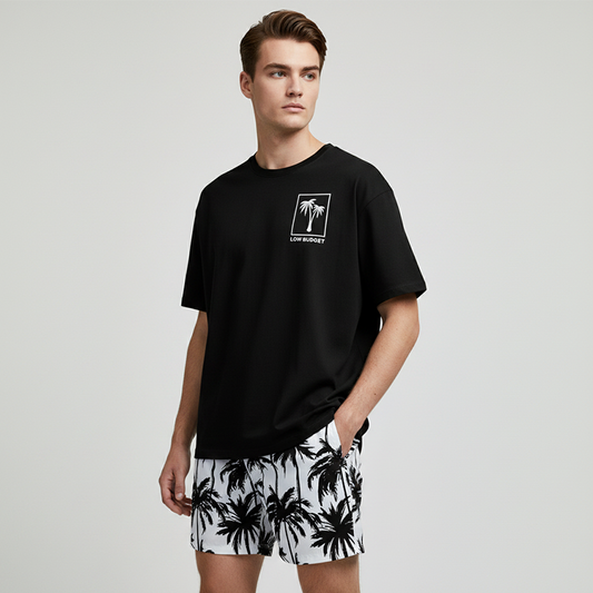 📢📢40% OFF !! ⏰Men's Print T-Shirt & Shorts 2-Piece Set