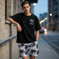 📢📢40% OFF !! ⏰Men's Print T-Shirt & Shorts 2-Piece Set