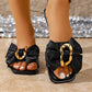 📢📢40% OFF !! ⏰Bow & Chain Decor Flat Slide Sandals