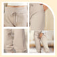 📢📢30% OFF !! ⏰3/4 High-Waist Slim Fit Drawstring Pocket Joggers