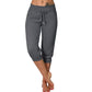 📢📢30% OFF !! ⏰3/4 High-Waist Slim Fit Drawstring Pocket Joggers