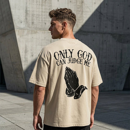 📢📢40% OFF !! ⏰👕 Men's Praying Hands Graphic Tee – Cotton, Casual, Symbolic, Versatile ✨