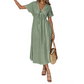 📢📢40% OFF !! ⏰Women's Summer V-Neck Tie-Front Midi Dress