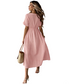 📢📢40% OFF !! ⏰Women's Summer V-Neck Tie-Front Midi Dress