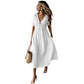 📢📢40% OFF !! ⏰Women's Summer V-Neck Tie-Front Midi Dress