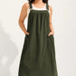 👗 50% OFF! ✨ Women's Midi Overall Dress – Loose, Pockets, Comfortable, Casual 🍂