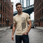 📢📢40% OFF !! ⏰Men's Distressed American Flag Print T-Shirt