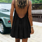 📢📢40% OFF !! ⏰Summer Backless Spaghetti Strap Mini Dress