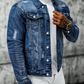 📢📢30% OFF !! ⏰Men’s Casual Vintage-Wash Distressed Denim Jacket