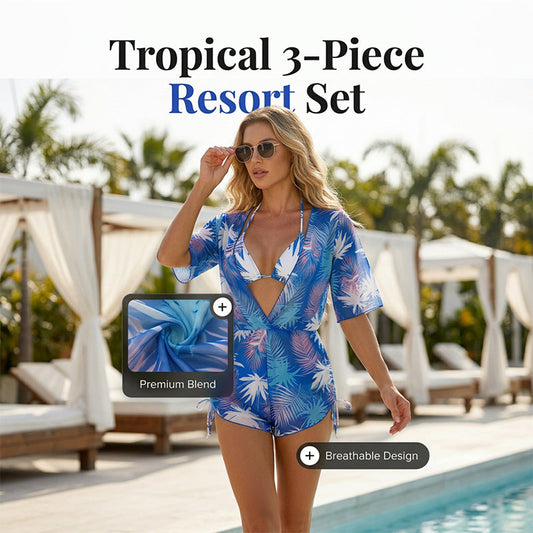 📢📢40% OFF !! ⏰Women's Sexy Printed 3-Piece Set