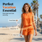 📢📢40% OFF !! ⏰Women's Solid-Color Casual Sleeveless Top and Shorts Set