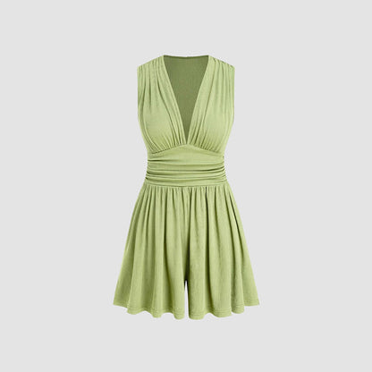 📢📢40% OFF !! ⏰Women’s Deep V-Neck Sleeveless Romper