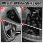 🚗Special offer:Buy 2 get 3 free✨-4PCS Glow-in-The-Dark Car Tire Valve Cap