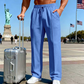 📢📢40% OFF !! ⏰Men's Elastic Waist Drawstring Straight Leg Pants