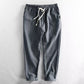 Men's Striped Linen Blend Casual Pants