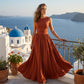 Women's Elegant Ruched Waist Dress with Pockets