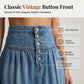 📢📢40% OFF !! ⏰Women's High Waisted Tiered A-Line Denim Maxi Skirt