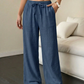 📢📢40% OFF !! ⏰Women's Solid Color Crinkle Wide Leg Pants